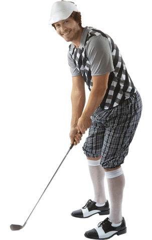 Mens Black Pub Golf Costume